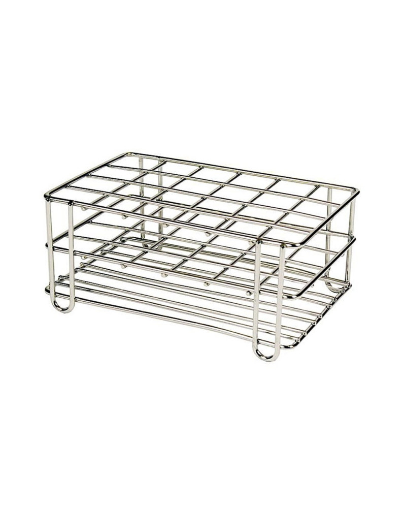 Portoirs en fil d'acier inox pour 24 tubes, Ø: 21 mm