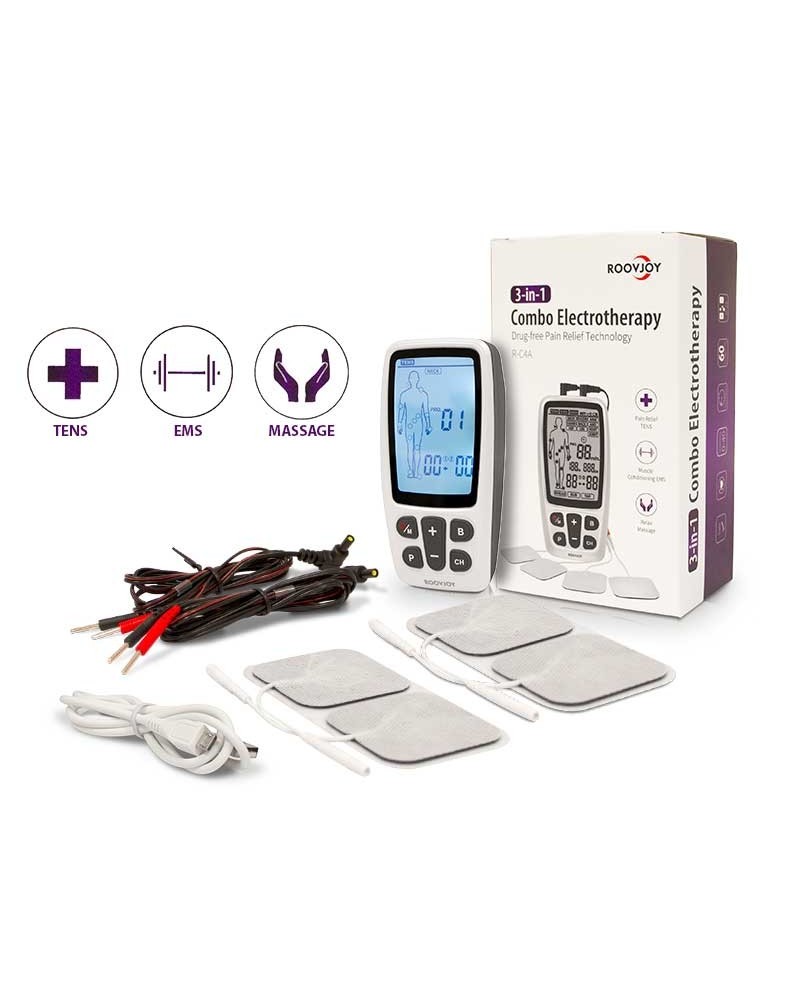 ELECTROSTIMULATEUR TENS, EMS, MASSAGE DE 60 PROGRAMMES