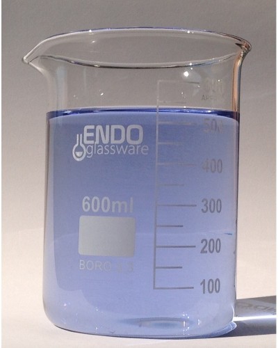 Bécher en verre Normax, forme basse avec bec verseur 600 ml