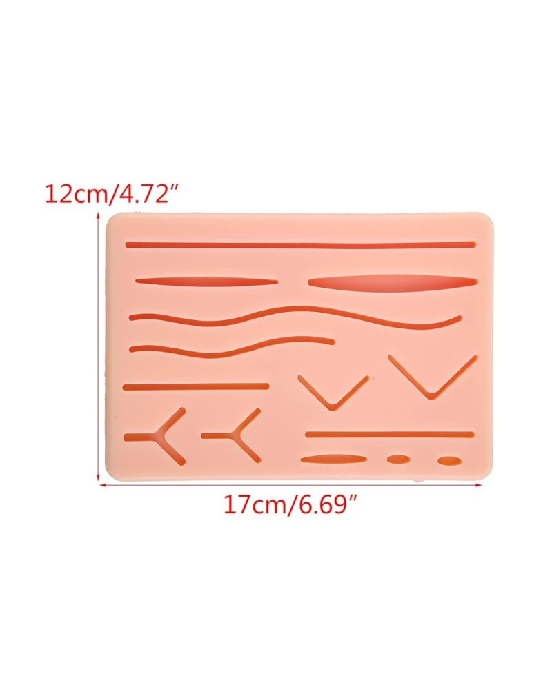 Peau en silicone pour formaion en suture, 14 plaies pré-découpées