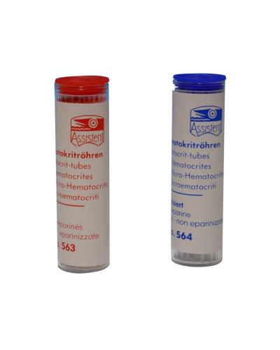 Tubes capillaires sans héparine D1,5xL75, B/100