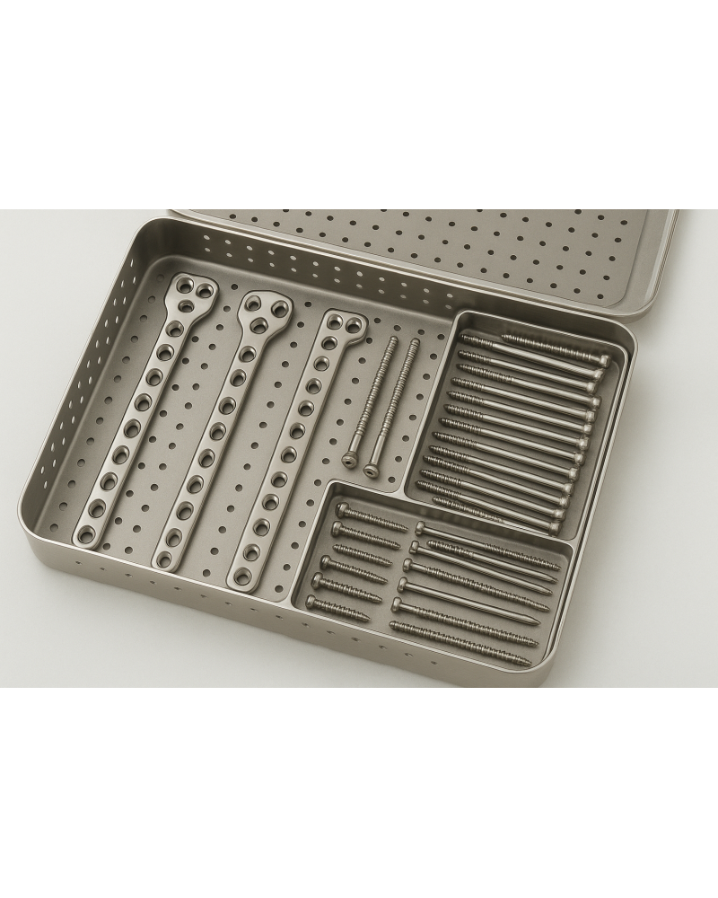 Lot de plaques de verouillage et clous pour l'os de l'humérus, le Tibia et le Fémur