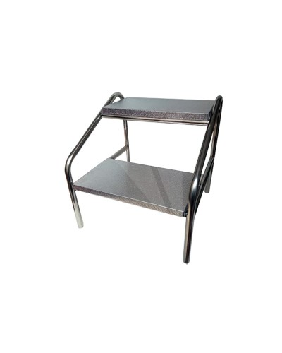 Escabeau ou marchepied médical, 2 marches en inox