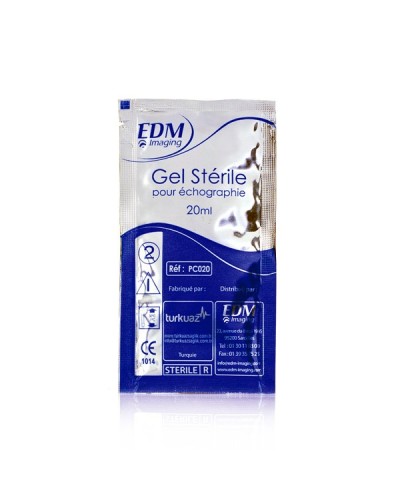 Gel stérile pour échographie monodose 20 ml EDM; Bte de 48 sachets