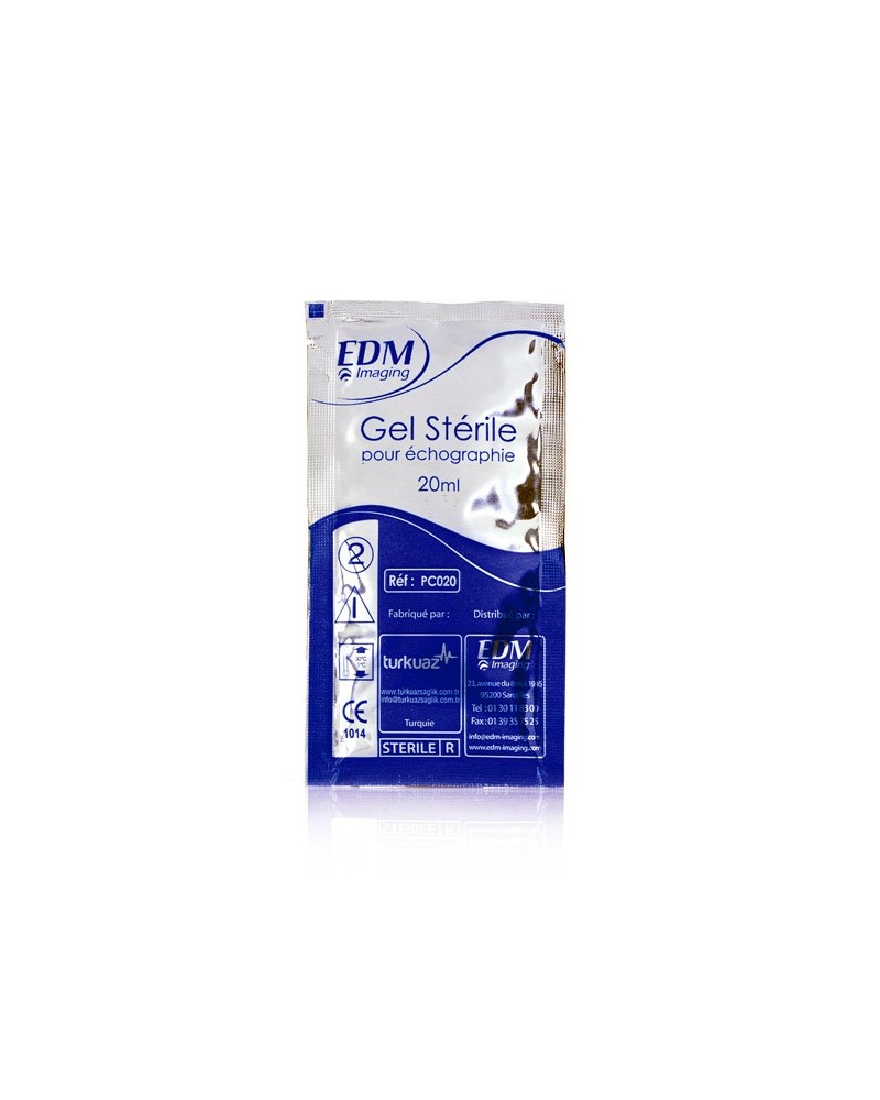 Gel stérile pour échographie monodose 20 ml EDM; Bte de 48 sachets