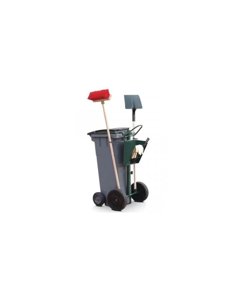 Chariot de voirie pour conteneur plastique