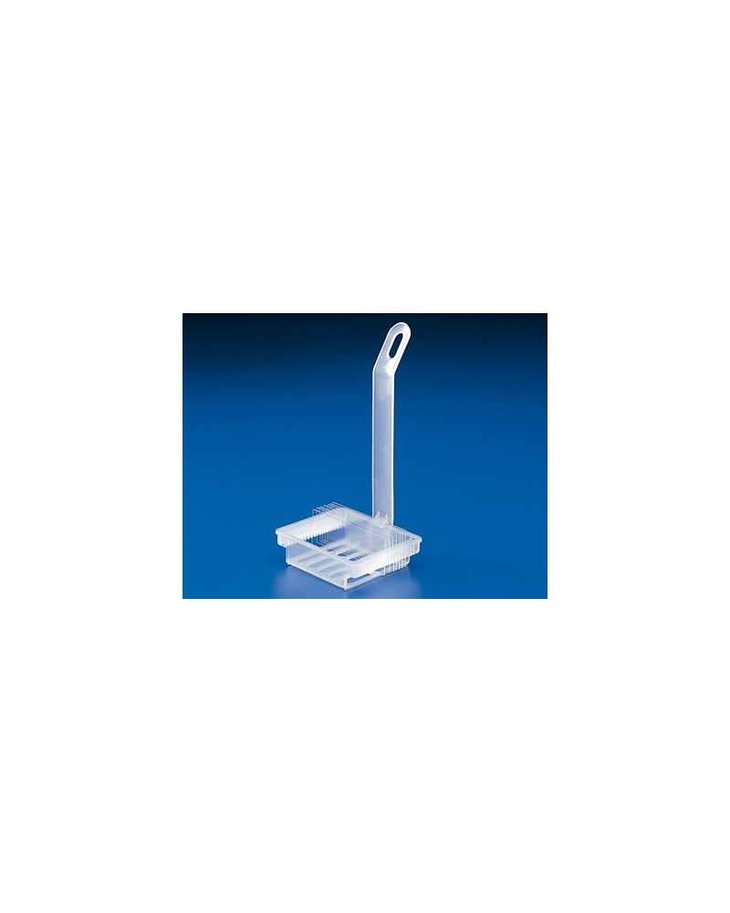 Portoir à coloration PP, 20 portes, p/cuve 353 Pour cuve à coloration