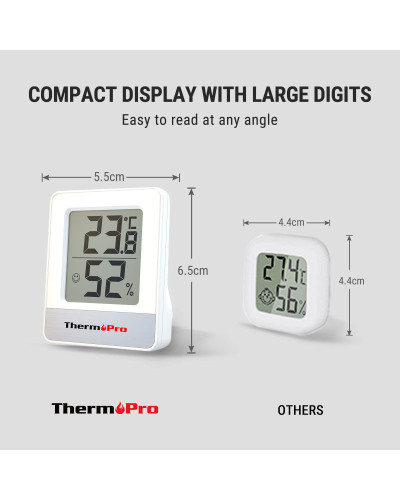 Thermo Hygromètre Numérique 1,5 Volts modèle Pro TP49 