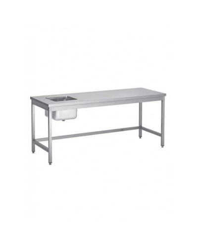 Table de laboratoire en acier avec évier