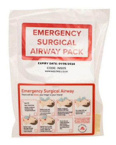 Trousse chirurgicale d\'urgence pour les voies respiratoires