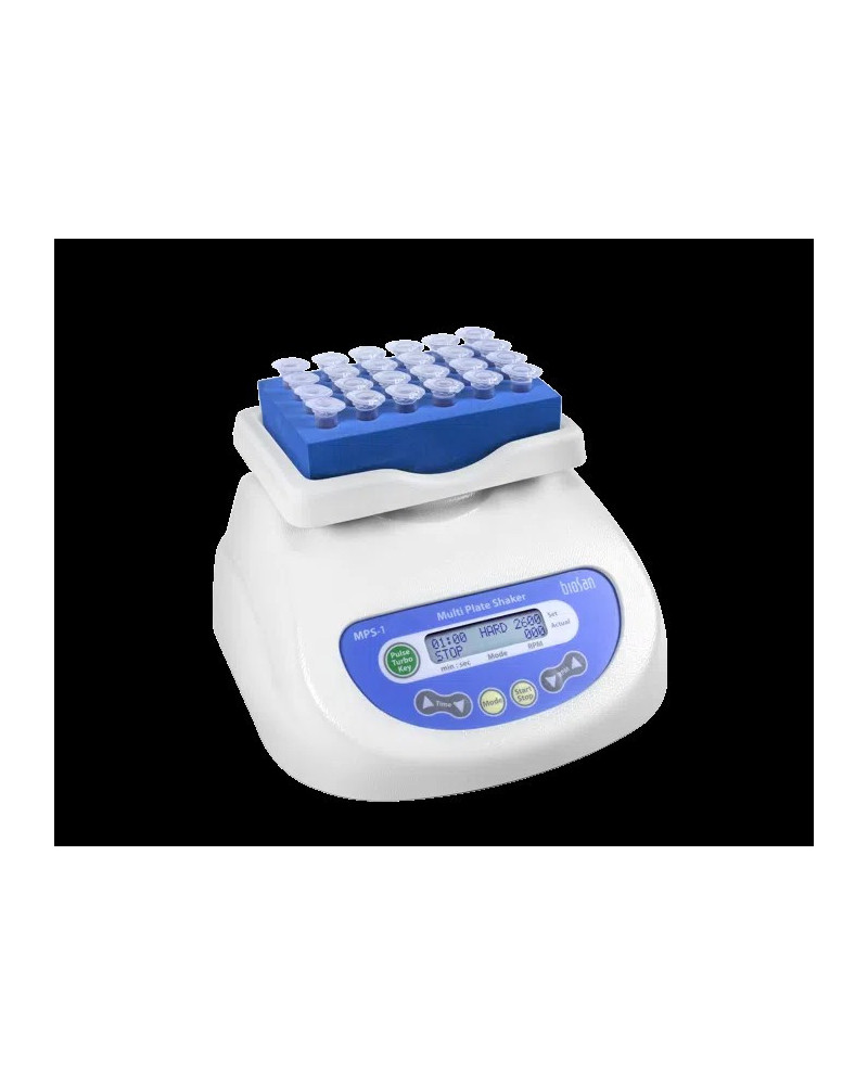 Agitateur pour microplaques avec réglage du temps, 300-1800 tr/min, modèle MPS 1