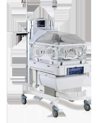 Incubateur Néonatal avec système d'humidité et de concentration en oxygène Sur Roulettes