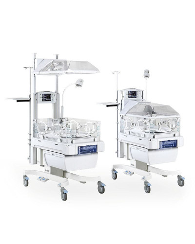 Incubateur Néonatal avec système d'humidité et de concentration en oxygène Sur Roulettes