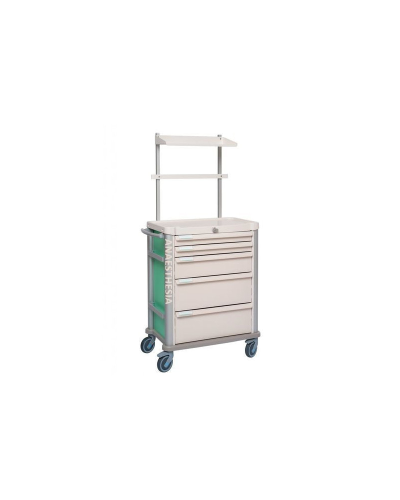 CHARIOT À PLÂTRE 600X400 ÉQUIPÉ, 5 tiroirs,  capacité 10 modules