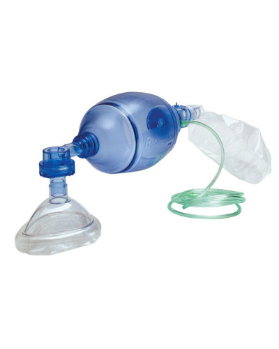 Insufflateur manuel, adulte, réutilisable masque à bourrelet pré-gonflé, en silicone