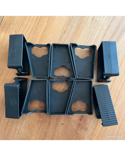 Lot de 10 cales de maintient du patient, en plastique, couleur noir de jais, largeur 3cm