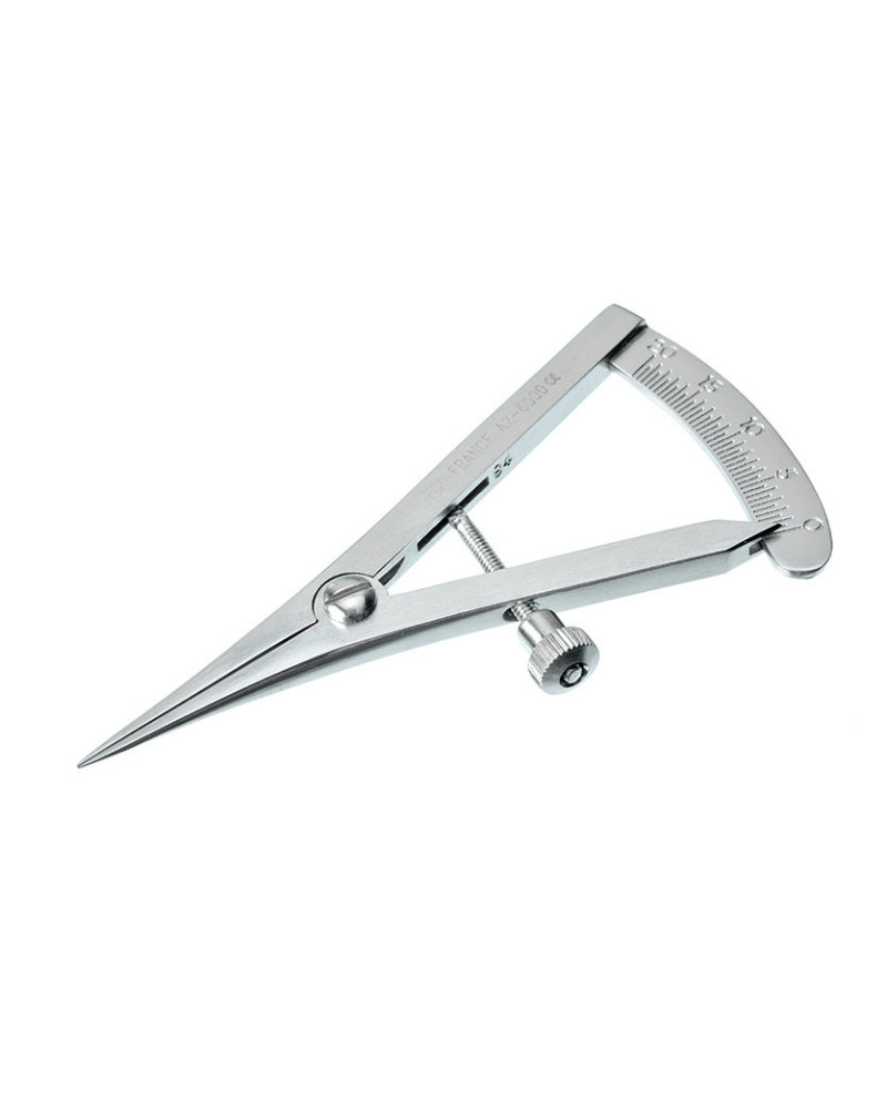 Compas de Castroviejo, Butée réglable, en acier inoxydable, Graduations de 0 à 40 mm