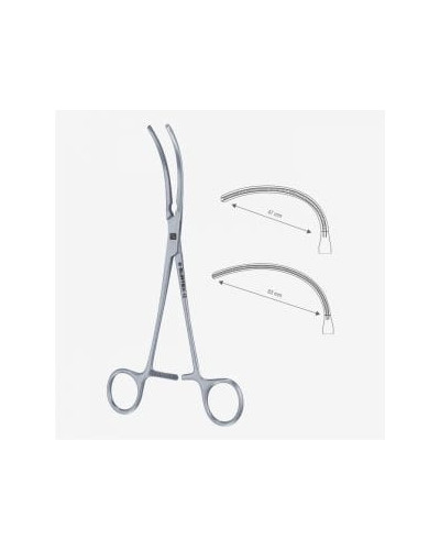 Pince mors atraumatique GLOVER 21.5cm,65mm; en acier inoxydable