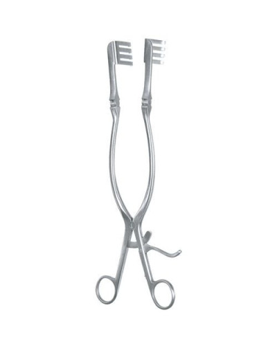 Écarteur BECKMANN-ADSON pointus 4 x 4 griffes 31cm, en acier inoxydable