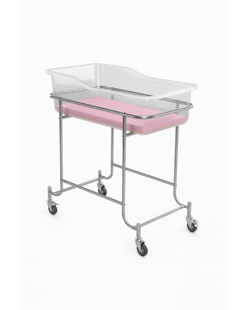 Lit pour bébé en inox à usage médical