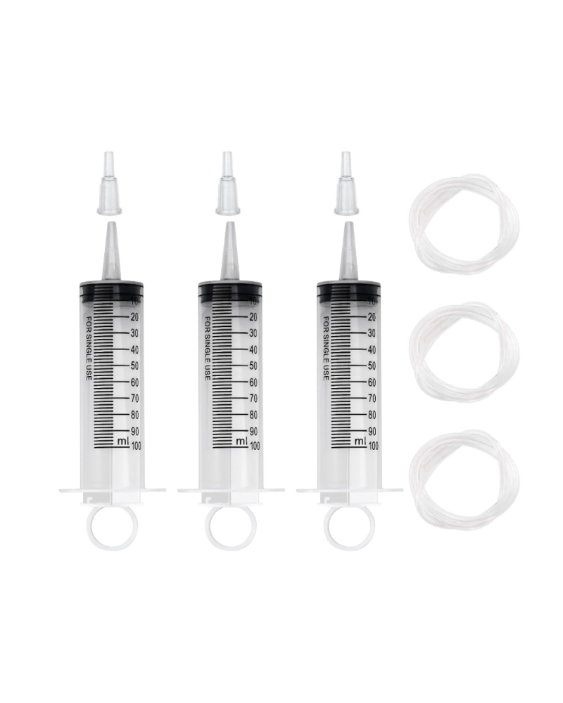 Seringue 100 ml en plastique avec tubulure 1m