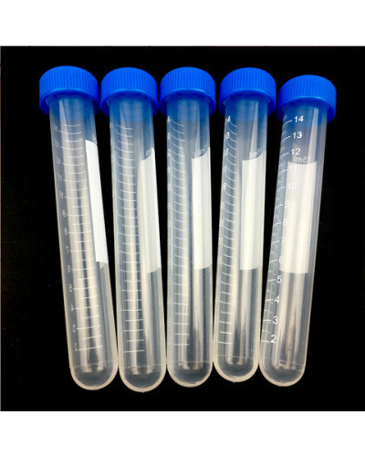 Tube à centrifuger de 15ml, bouchon à vis bleu à fond rond plastique