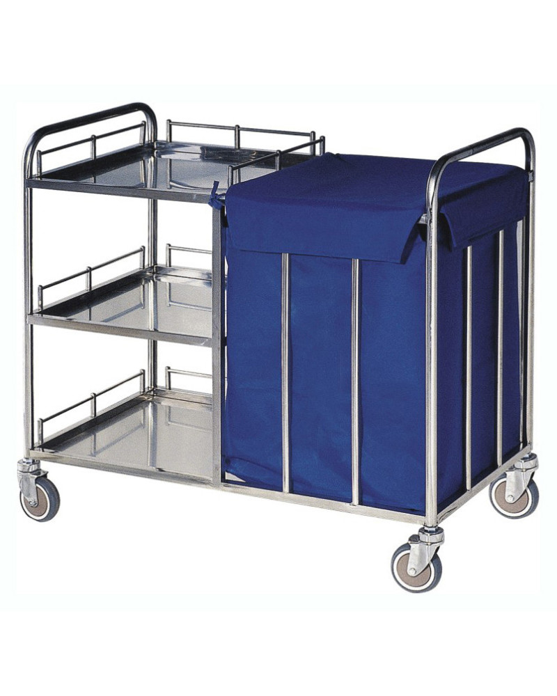 Chariot de soins en acier inoxydable 