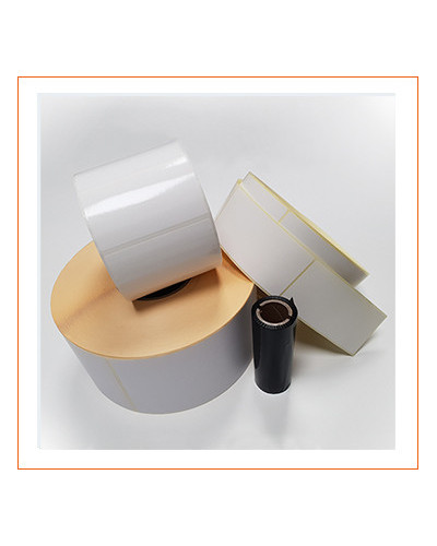 Rouleaux d\'étiquettes transfert thermique Velin TOP de 57 x 32 mm avec adhésif permanent