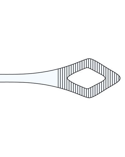 PINCE GREGOIRE EN LOSANGE 22cm