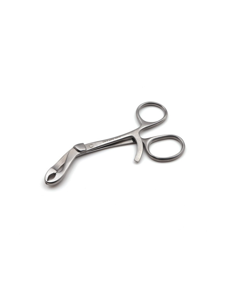 Davier Verbrugge réducteur, mors acérés, coudé 18 cm