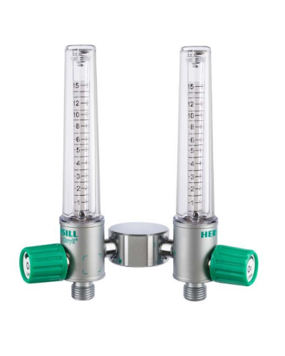 Double débitmètre 0-15 l/min avec prise NF