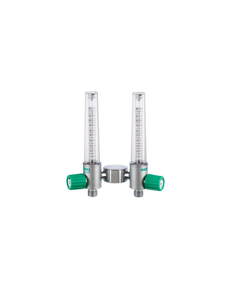 Double débitmètre 0-15 l/min avec prise NF