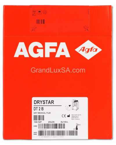 Film de Radiographie AGFA DT2B, Dim 20 x 25 cm,100 films