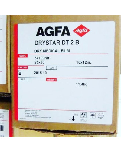 Film de Radiographie AGFA DT2B, Dim 25 x 30 cm, 100 films