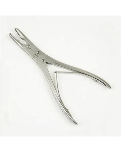 Pince gouge de Ruskin double articulation droite 18 cm x 5mm