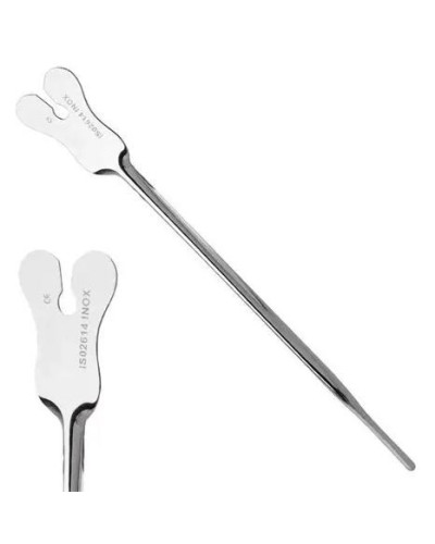 Sonde urinaire inox Nélaton, 16 cm