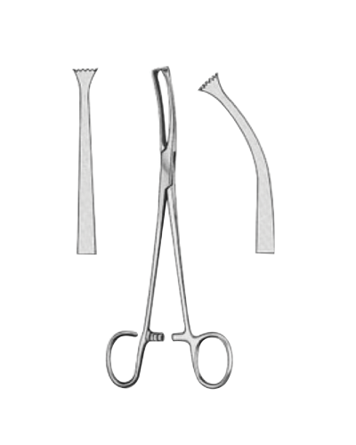 Pince à  Amygdales de Colver courbe, 19 cm