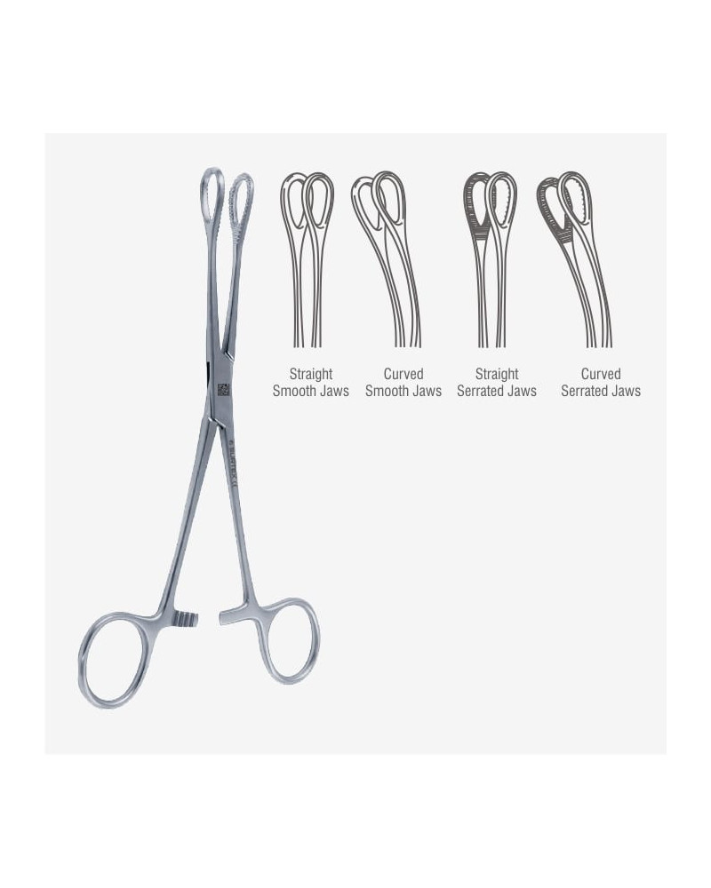 Pince de FOERSTER à mors lisse - courbe - 24 cm