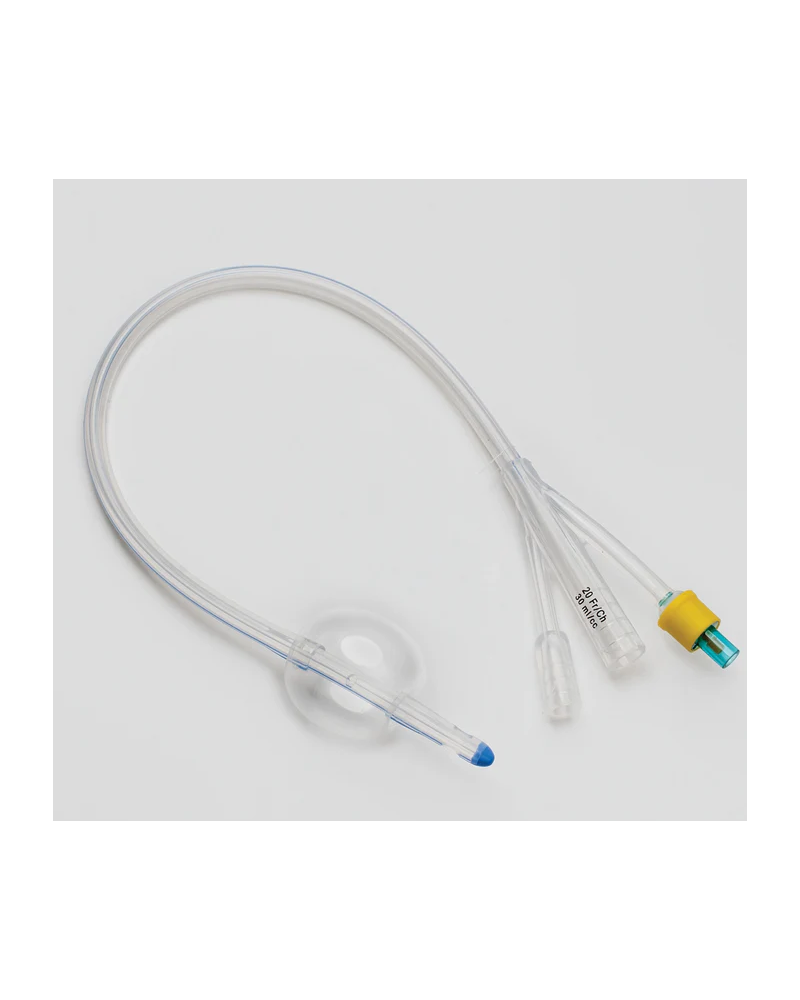 Sonde urinaire en silicone 3 voies 9 - 20 CH