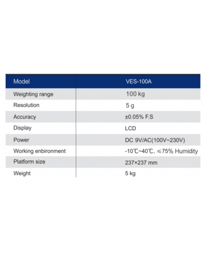 BALANCE ELECTRONIQUE DIGITALE VES100A