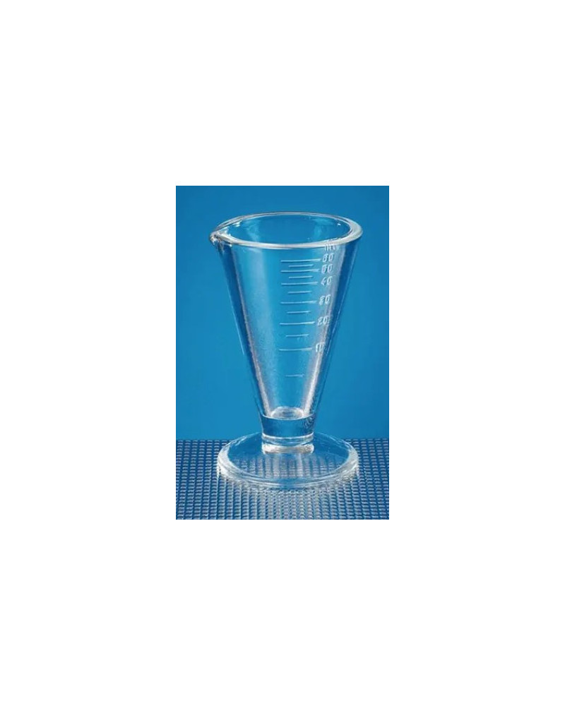 Verre à pied gradué en verre sodocalcique Normax 250ml