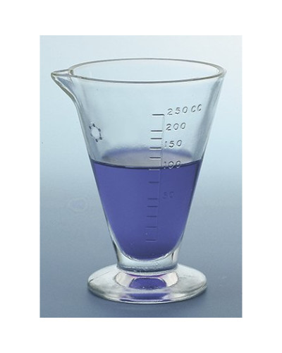 Verre à pied gradué en verre sodocalcique Normax 250ml