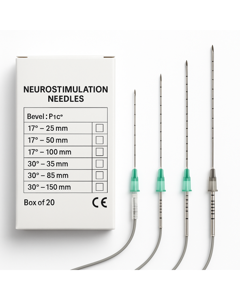 Aiguilles pour Neuro-stimulateur pour blocs plexiques et nerveux périphériques