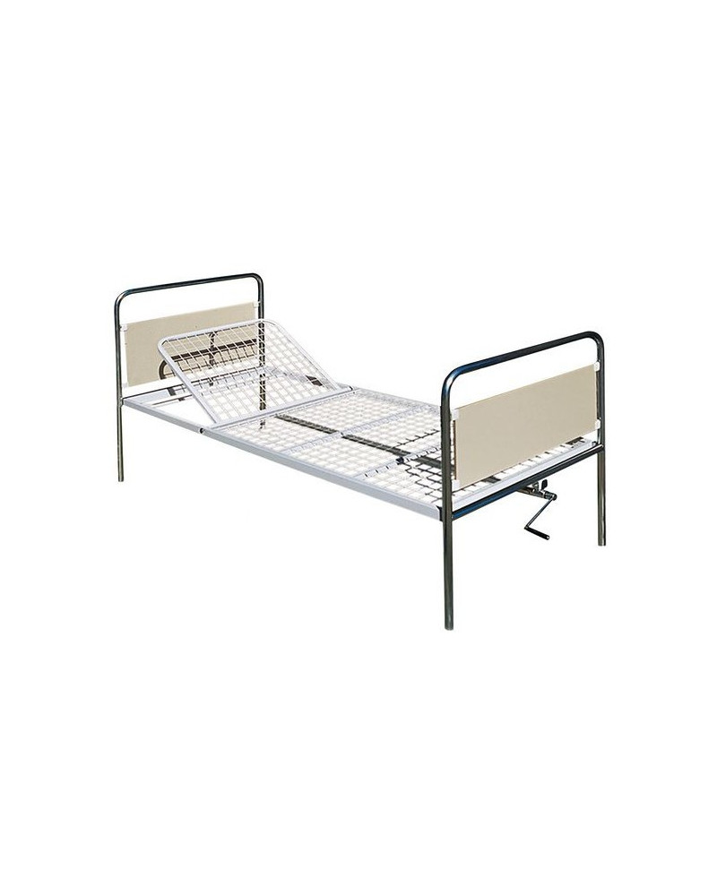 Lit Hospitalier avec relève buste en ACIER INOXYDABLE