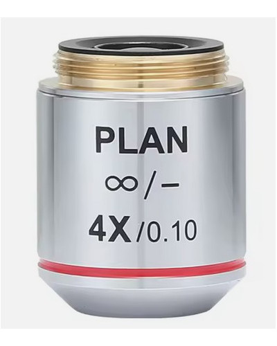 Objectif achromatique 4X Infinity E-plan pour le Microscope biologique modèle EUM-2003
