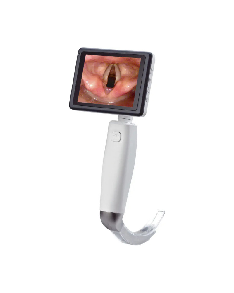 Vidéo laryngoscope sur chariot mobile avec  set de 200 lames jetables Modèle VLDM