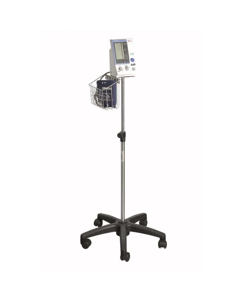 Tensiomètre électronique Professionnel sur pieds à roulettes OSSTAND, Modèle Omron 907