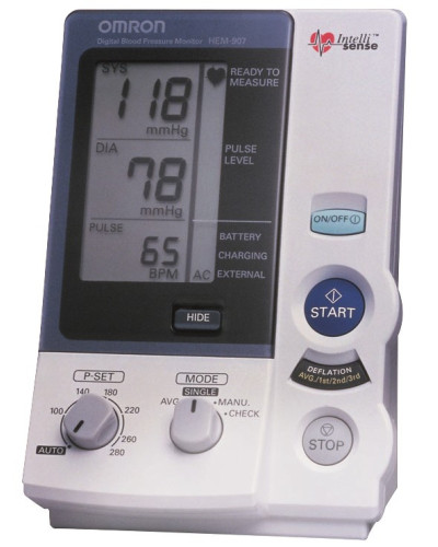 Tensiomètre électronique au bras professionnel, modèle Omron 907