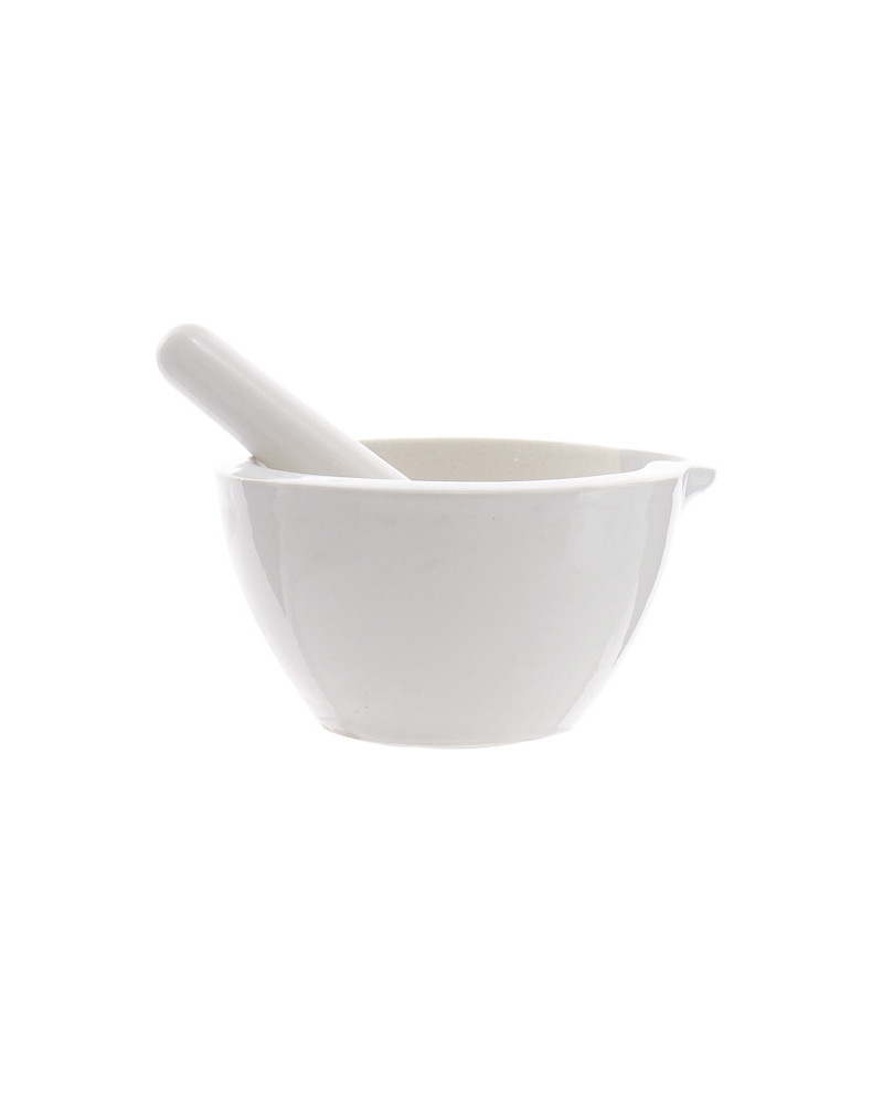 Mortier en porcelaine émaillée avec pilon
