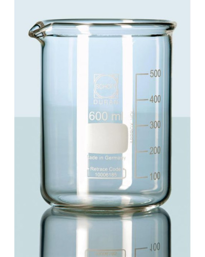 Bécher forme basse à  Duran avec bec verseur